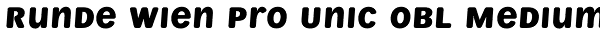 Runde Wien Pro Unic Obl Medium Font