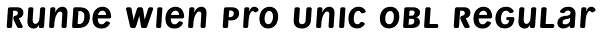 Runde Wien Pro Unic Obl Regular Font