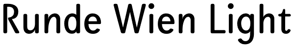 Runde Wien Light Font