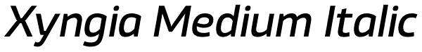 Xyngia Medium Italic Font