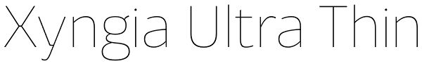 Xyngia Ultra Thin Font