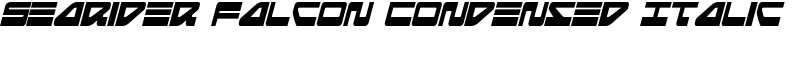 Searider Falcon Condensed Italic Font