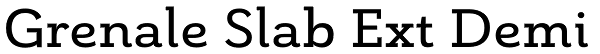 Grenale Slab Ext Demi Font