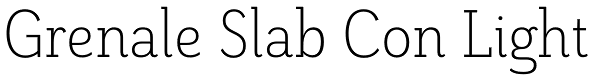 Grenale Slab Con Light Font