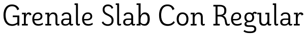 Grenale Slab Con Regular Font