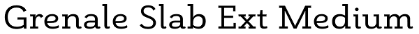 Grenale Slab Ext Medium Font