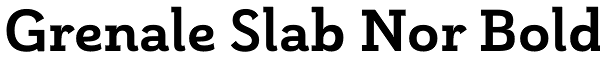 Grenale Slab Nor Bold Font
