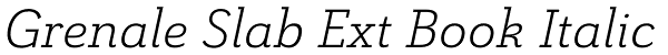 Grenale Slab Ext Book Italic Font
