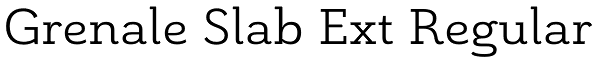 Grenale Slab Ext Regular Font