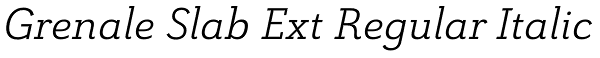 Grenale Slab Ext Regular Italic Font