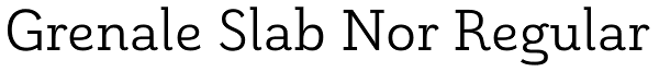 Grenale Slab Nor Regular Font
