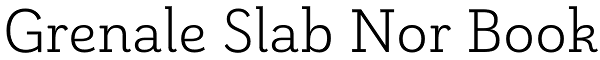 Grenale Slab Nor Book Font