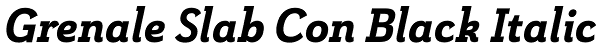Grenale Slab Con Black Italic Font