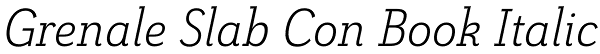 Grenale Slab Con Book Italic Font