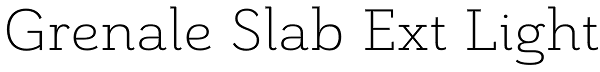 Grenale Slab Ext Light Font