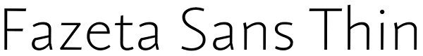 Fazeta Sans Thin Font