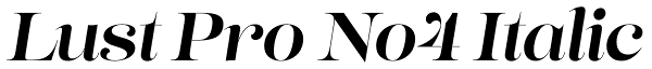 Lust Pro No4 Italic Font
