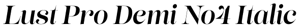 Lust Pro Demi No4 Italic Font