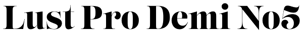 Lust Pro Demi No5 Font