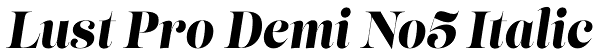 Lust Pro Demi No5 Italic Font