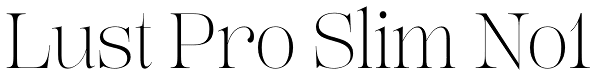 Lust Pro Slim No1 Font