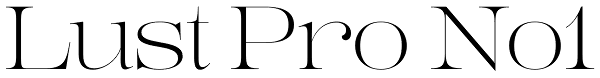 Lust Pro No1 Font