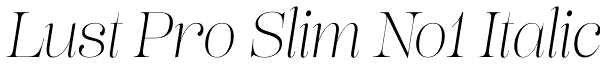 Lust Pro Slim No1 Italic Font