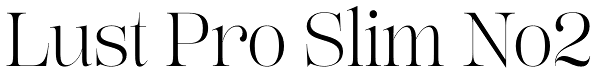 Lust Pro Slim No2 Font