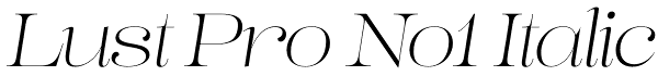 Lust Pro No1 Italic Font