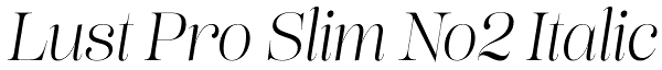 Lust Pro Slim No2 Italic Font