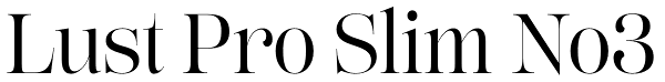 Lust Pro Slim No3 Font