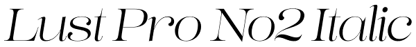 Lust Pro No2 Italic Font