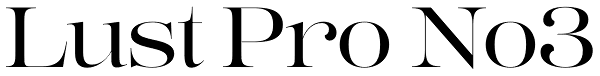 Lust Pro No3 Font