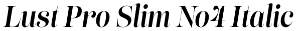 Lust Pro Slim No4 Italic Font