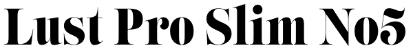 Lust Pro Slim No5 Font