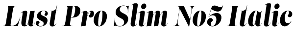 Lust Pro Slim No5 Italic Font