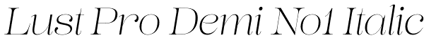 Lust Pro Demi No1 Italic Font