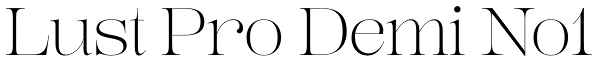 Lust Pro Demi No1 Font