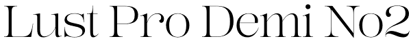 Lust Pro Demi No2 Font