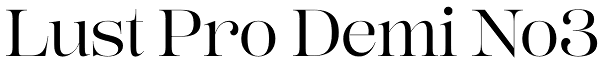 Lust Pro Demi No3 Font