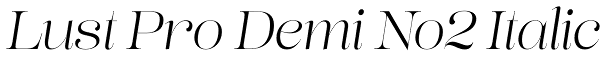 Lust Pro Demi No2 Italic Font