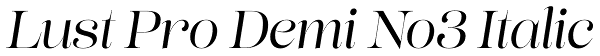 Lust Pro Demi No3 Italic Font