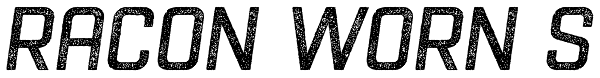 Racon Worn S Font