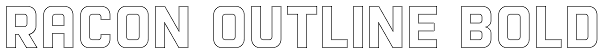 Racon Outline Bold Font