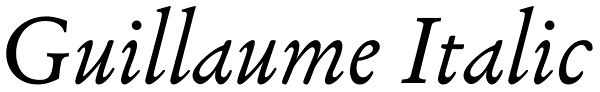Guillaume Italic Font