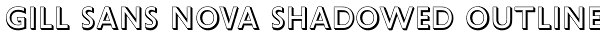 Gill Sans Nova Shadowed Outline Font