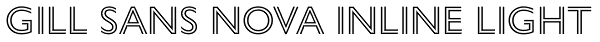 Gill Sans Nova Inline Light Font
