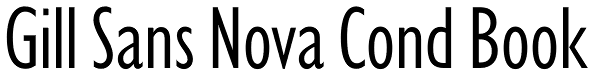 Gill Sans Nova Cond Book Font