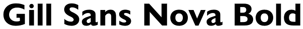 Gill Sans Nova Bold Font