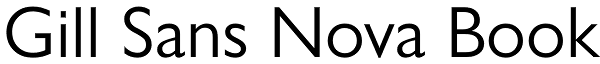 Gill Sans Nova Book Font